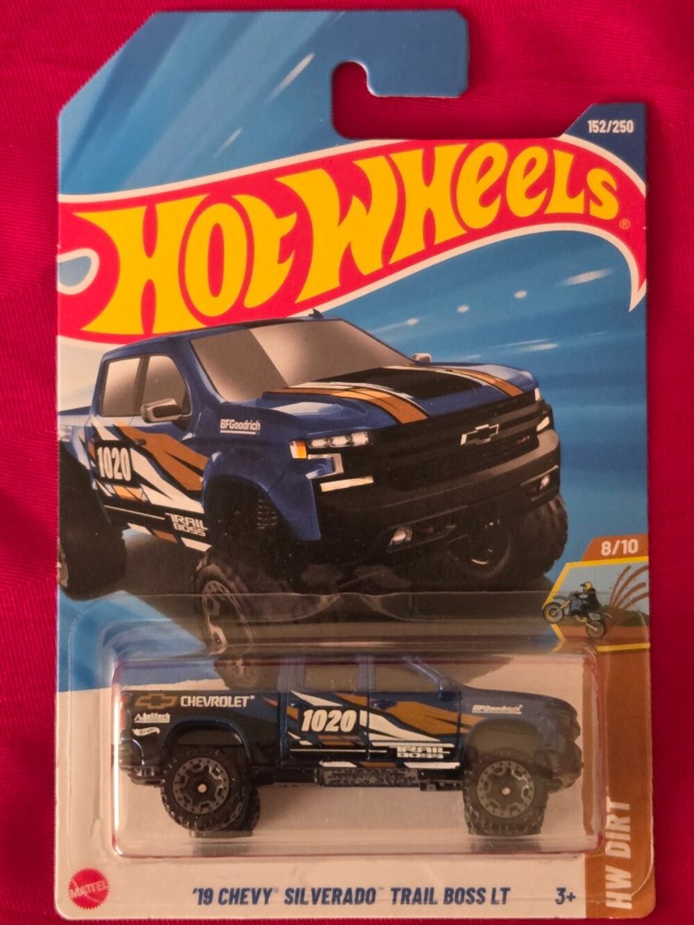 2024 HOT WHEELS, '19 CHEVY SILVERADO TRAIL BOSS LT, MINT IN THE PACKAGE!!!